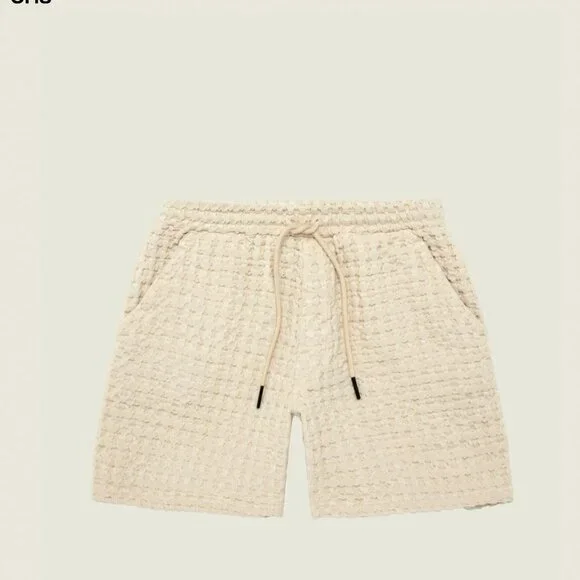 OAS The Ecru Porto Cuba waffle short Small